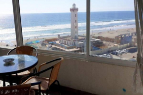 Depto. frente a la playa con hermosa vista al mar y faro La Serena